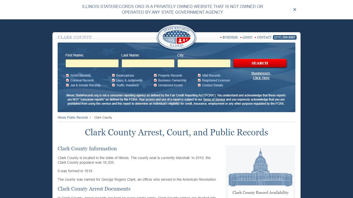 Clark County Arrest, Court, and Public Records